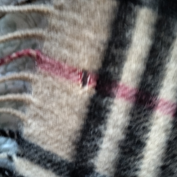 Blurberry Cashmere Scarf 🧣 (It has Holes) - Picture 5 of 11